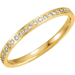 14K Rose 3-8 CTW Diamond Eternity Band Size 6