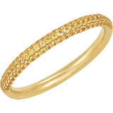 14K Yellow Sapphire Aniversary Band Size 5