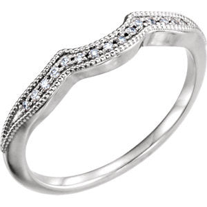 14K White .06 CTW Diamond Matching Band