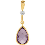 Amethyst & Diamond Pendant