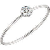 14K Yellow .04 CTW Diamond Petite Circle Ring