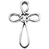 Sterling Silver 34.25x24mm Cross Pendant