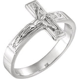 14K Yellow Crucifix Chastity Ring Size 8