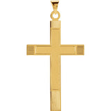 14K Yellow 22x14mm Cross Pendant