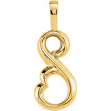 14K Yellow Freeform Pendant