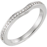 14K White 1-6 CTW Diamond Band