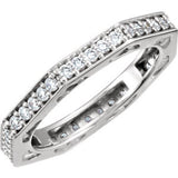 Platinum 3-4 CTW Diamond Anniversary Band Size 6.5