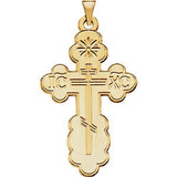 Sterling Silver 26x17mm Orthodox Cross Pendant with Packaging