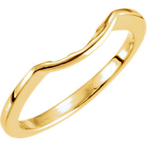 14K Yellow Band for 4.1mm Engagement Ring