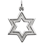 14K Yellow 20.25x18mm Star of David Pendant