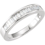 Platinum 1-2 CTW Diamond Anniversary Band Size 6