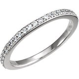 14K White 1-3 CTW Diamond Band