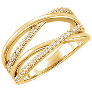 14K White 1/5 CTW Diamond Ring