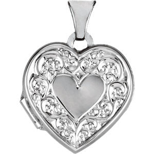 14K Yellow Heart Shaped Locket