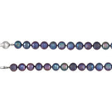 Sterling Silver Freshwater Cultured Black Pearl 7.75" Bracelet