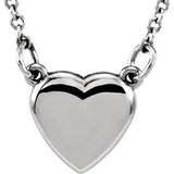 14K Rose Heart 18" Necklace