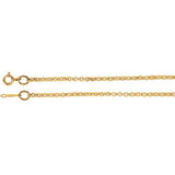 14K Yellow 2mm Rolo 16" Chain