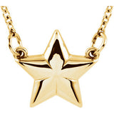 14K Rose Star 18" Necklace