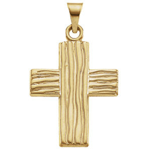 14K Yellow 23x19mm The Rugged Cross® Pendant