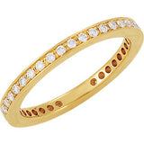 14K White 3-8 CTW Diamond Eternity Band Size 6