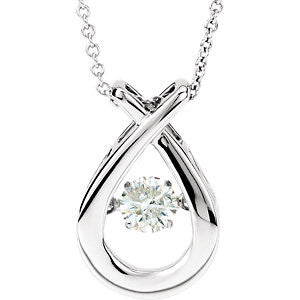 14K White 3-8 CT Diamond 18" Mystara® Necklace