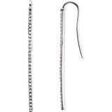 Platinum 1/4 CTW Diamond Vertical Bar Earrings