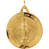 18K Yellow 21.75mm Miraculous Medal