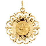 14K Yellow 18.5mm St. Anthony Medal