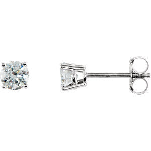 14K White 1-2 CTW Diamond Earrings