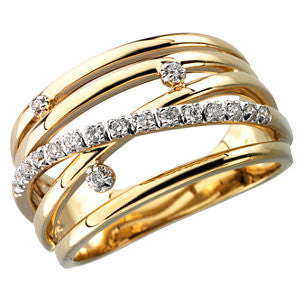 14K Yellow 1-6 CTW Diamond Ring