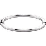 Sterling Silver 4mm Hinged Bangle Bracelet