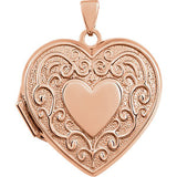 14K Yellow Heart Shaped Locket