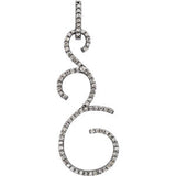 14K White 7-8 CTW Diamond Pendant