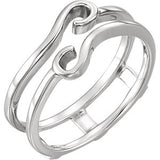 14K White Ring Guard