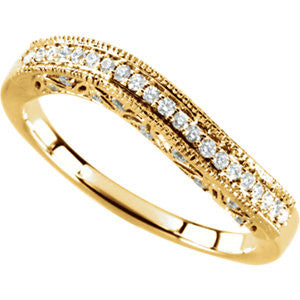 14K Yellow 1-4 CTW Diamond Stackable Ring