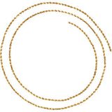 14K Yellow 1.6mm Diamond-Cut Rope 7" Chain with Lobster Clasp