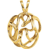 14K Yellow Freeform Pendant