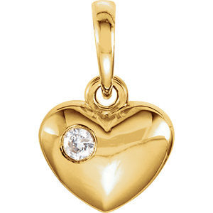 Sterling Silver 1/6 CTW Diamond Heart Pendant