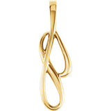 14K Yellow Freeform Pendant