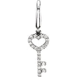 Heart & Key Charm