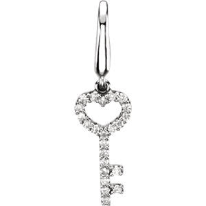 Heart & Key Charm