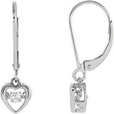 14K Yellow 1/6 CTW Diamond Heart Mystara® Earrings