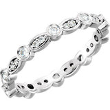 Platinum 1/2 CTW Diamond Eternity Band Size 7