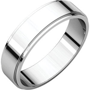 10K White 5mm Flat Edge Band