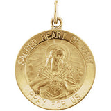 14K Yellow 18mm Nino de Atocha Medal