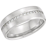 14K White 3-8 CTW Diamond Anniversary Band