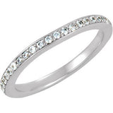 14K White 1-3 CTW Diamond Band