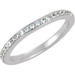 14K White 1-3 CTW Diamond Band