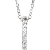 14K Yellow .05 CTW Diamond Bar 16-18" Necklace