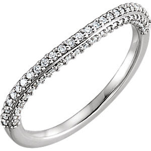 14K White 1-4 CTW Diamond Band